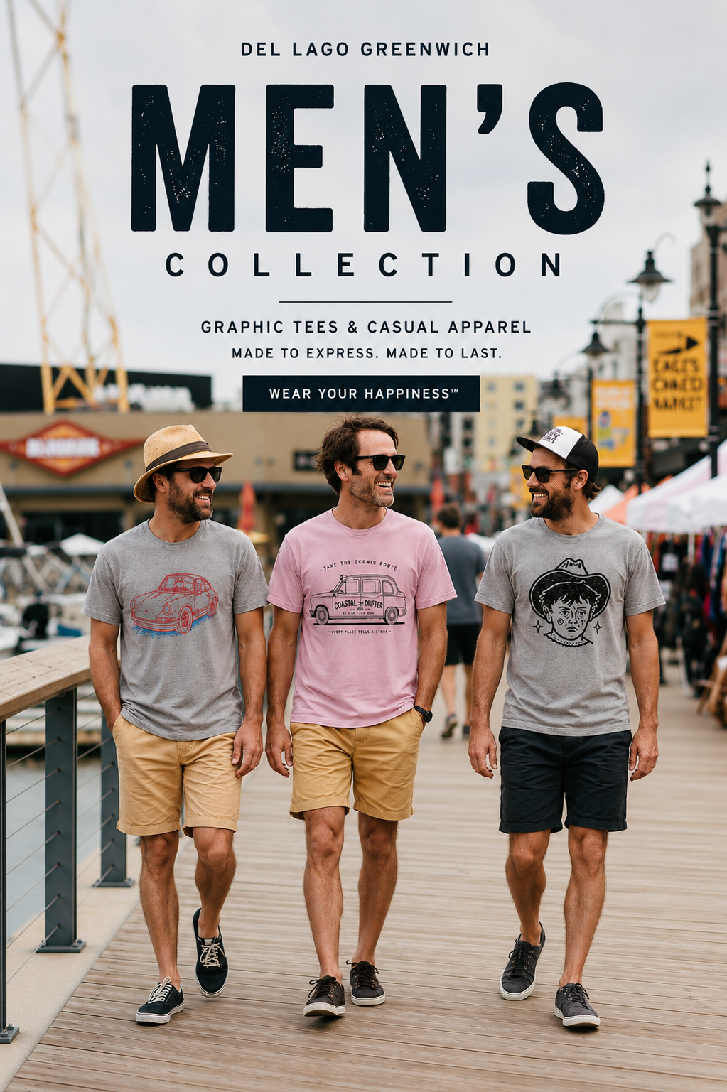 boy walking with a ventage inspired tee