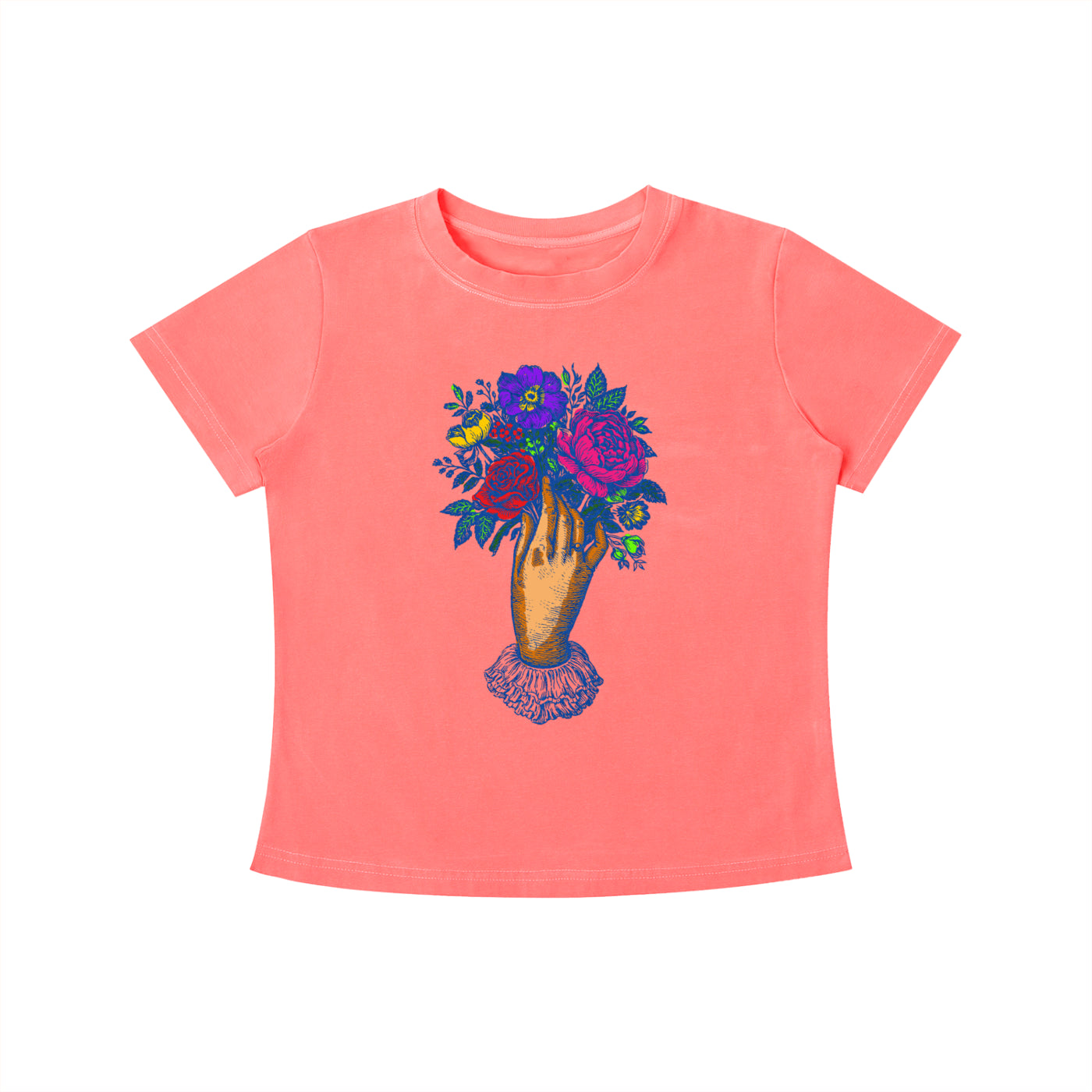 Floral Hand Graphic Slim Fit Tee