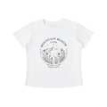 White Mountain Bloom Club graphic t-shirt featuring floral mountain artwork inspired by nature and outdoor adventure.