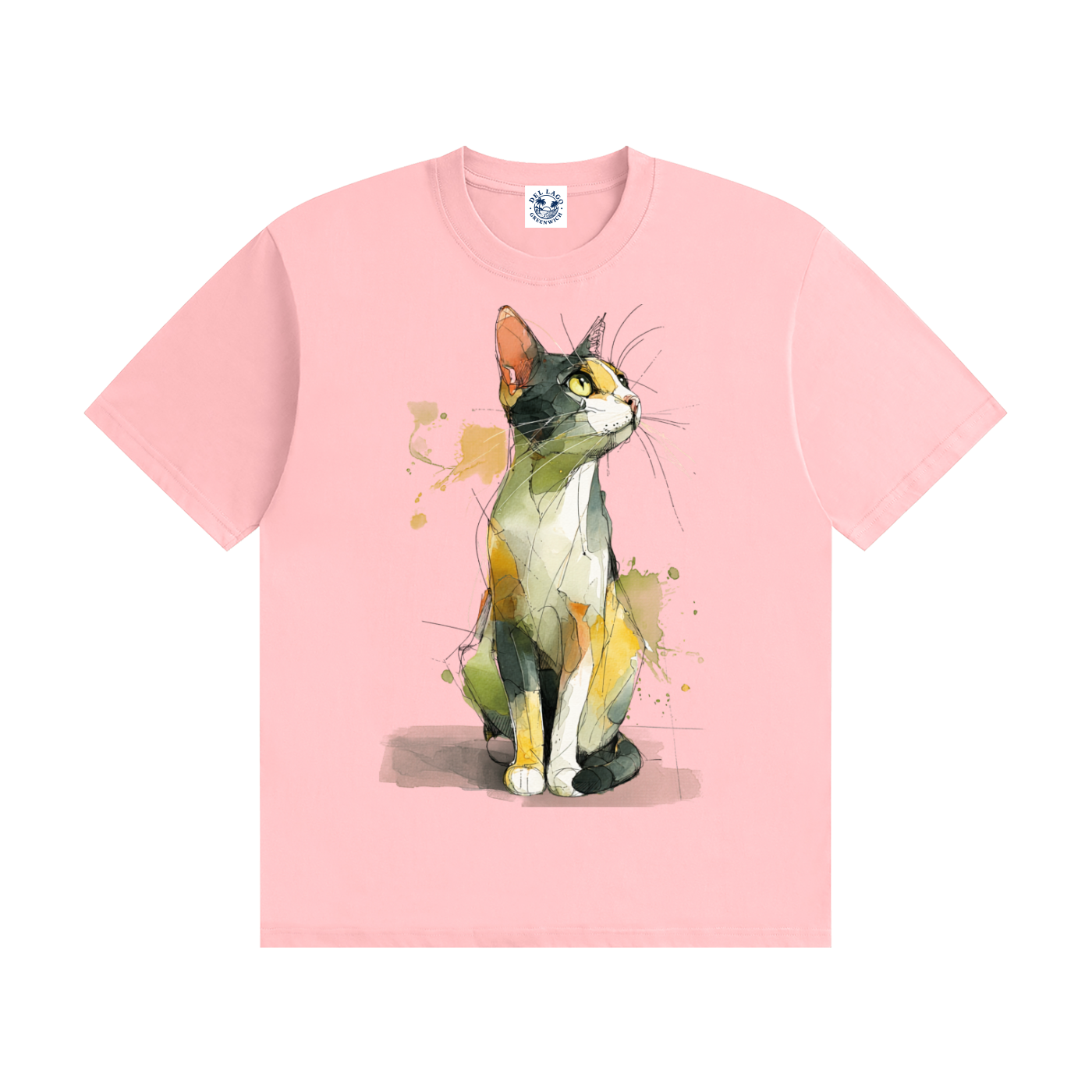 Watercolor Cat Graphic Tee