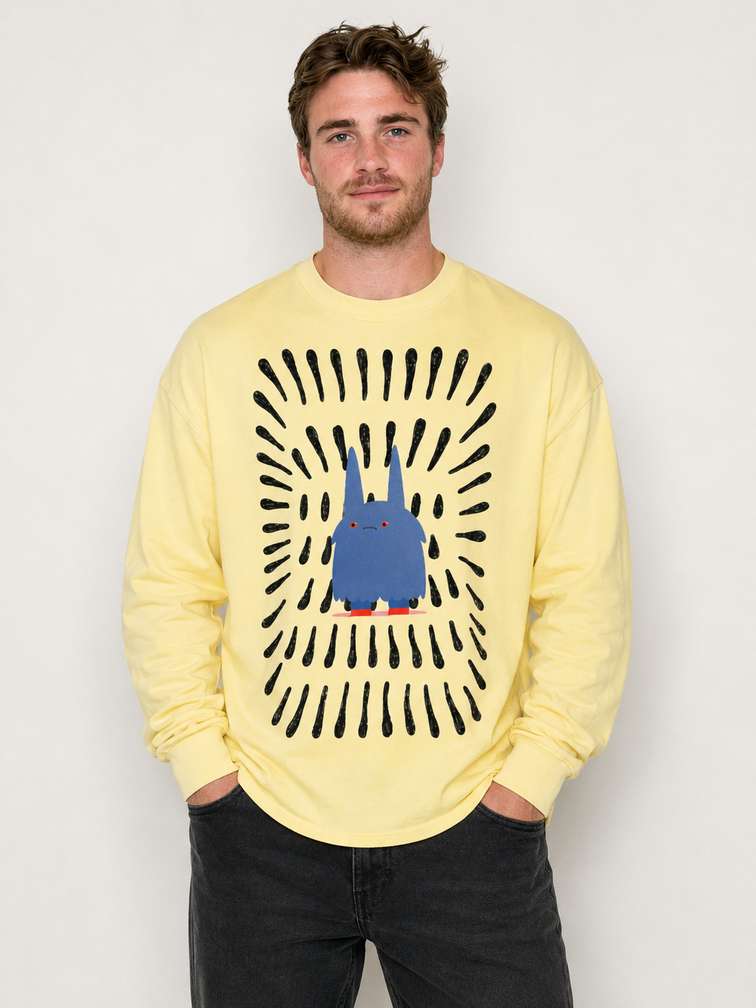 Little Blue Creature Long Sleeve Tee