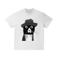 Playful cat graphic printed on cotton kids t-shirt
