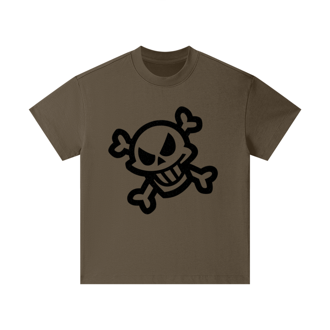 Pirate-inspired skull graphic printed on cotton kids t-shirt