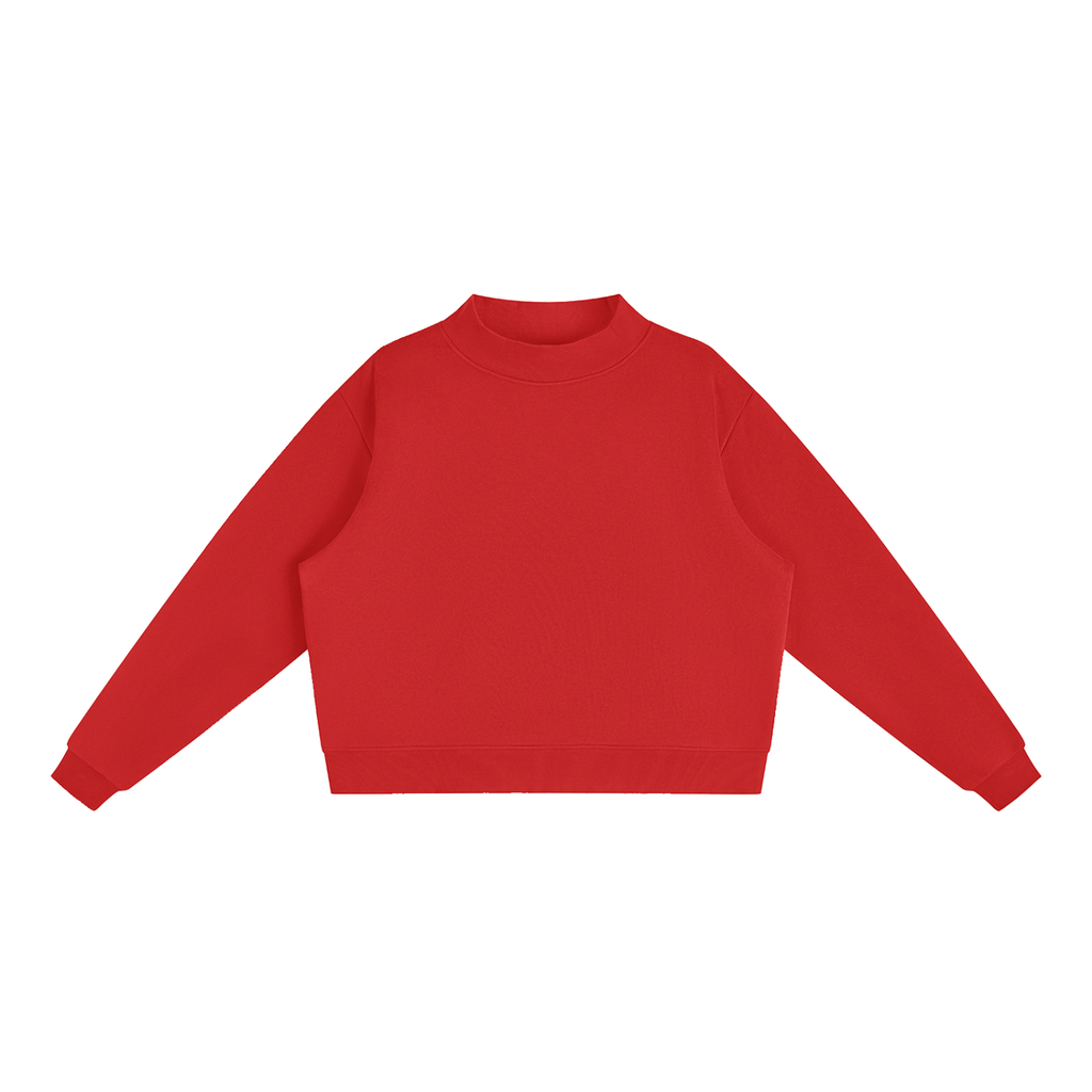 Del Lago Greenwich Essential Fleece Mock-Neck Oversized Sweatshirt