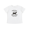White Stay Wild Roam Free graphic t-shirt featuring adventure-inspired artwork celebrating freedom, exploration, and outdoor living.