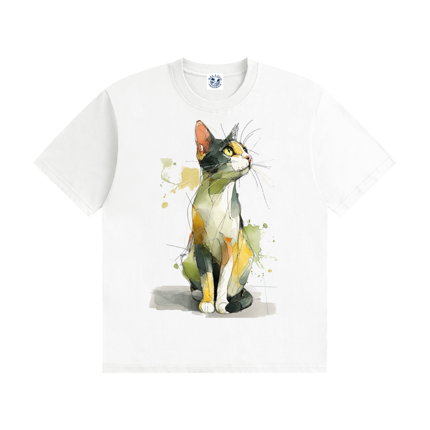 Watercolor Cat Graphic Tee