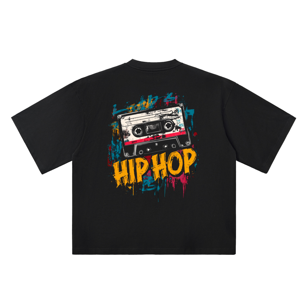 Hip Hop Cassette Oversized Graphic Tee