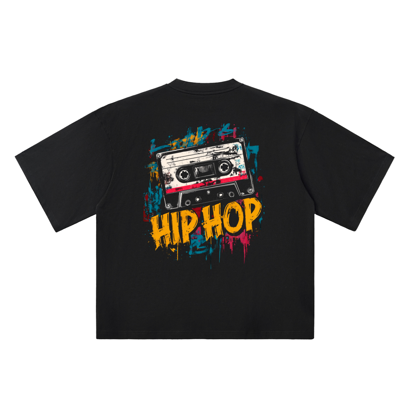 Hip Hop Cassette Oversized Graphic Tee