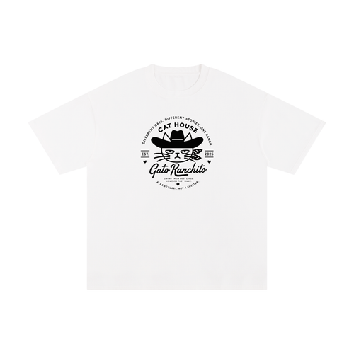 Cat House — Gato Ranchito Oversized Teeisex Pure Cotton T-Shirt