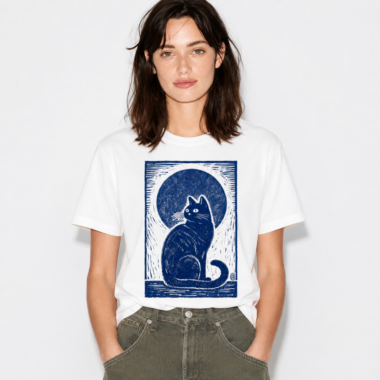 Midnight Cat Graphic Tee