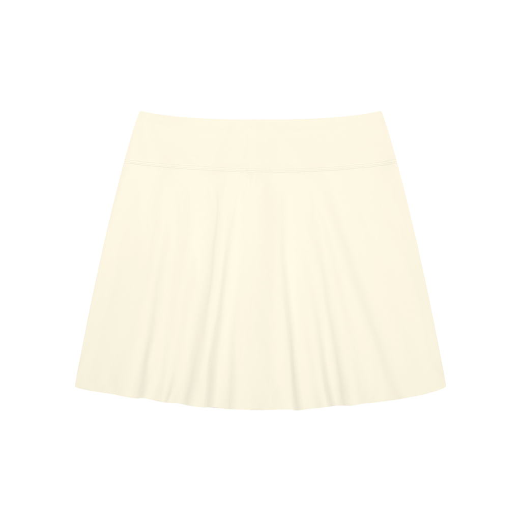 Women's A-Line Contrast Panel Slit Skirt
