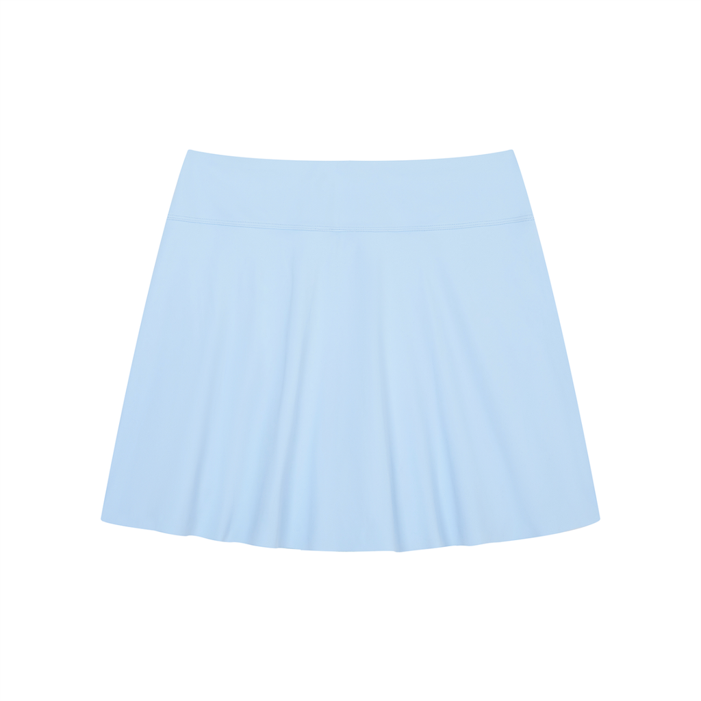 Women's A-Line Contrast Panel Slit Skirt