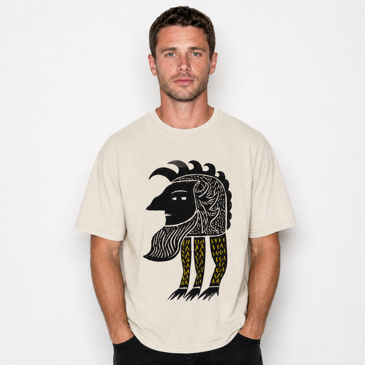 Abstract Folk Creature Tee