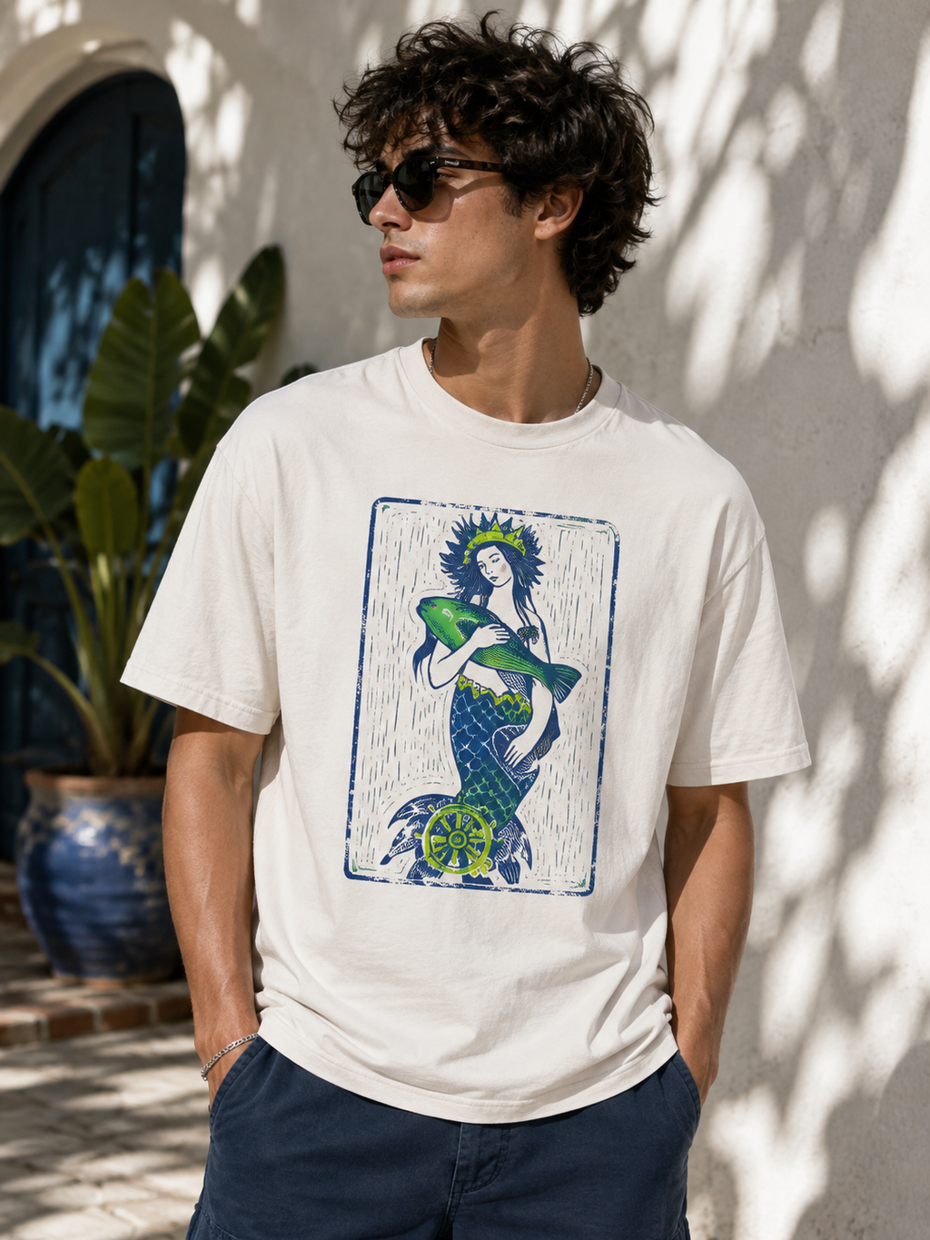 Emerald Tide Mermaid Tee – Sorona® Cotton Blend