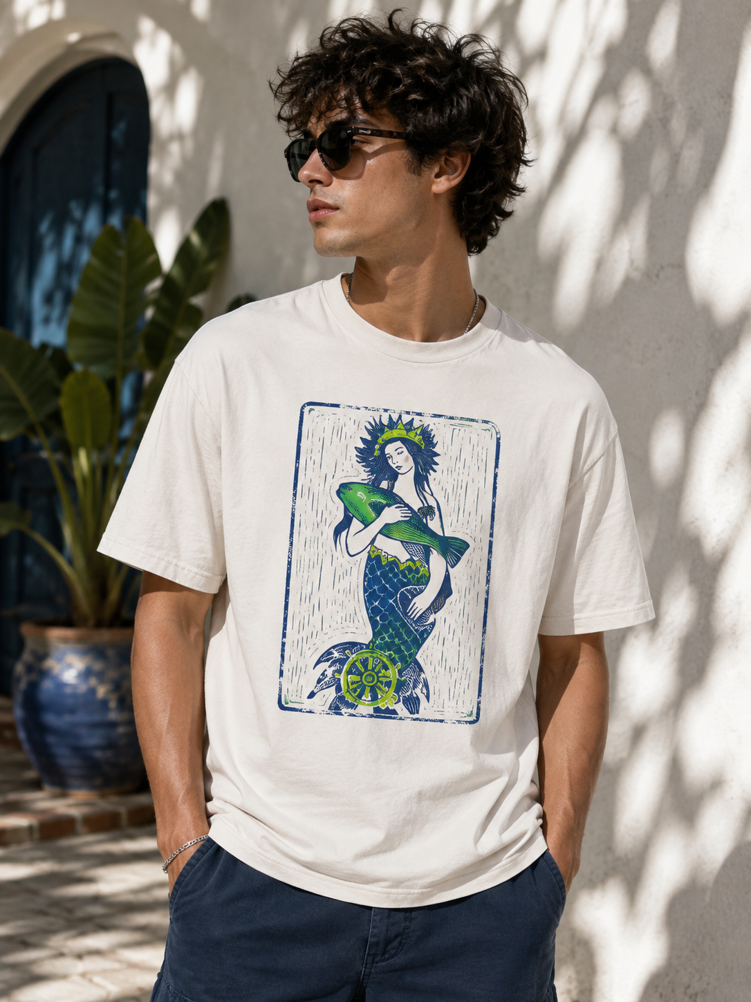 Emerald Tide Mermaid Tee – Sorona® Cotton Blend