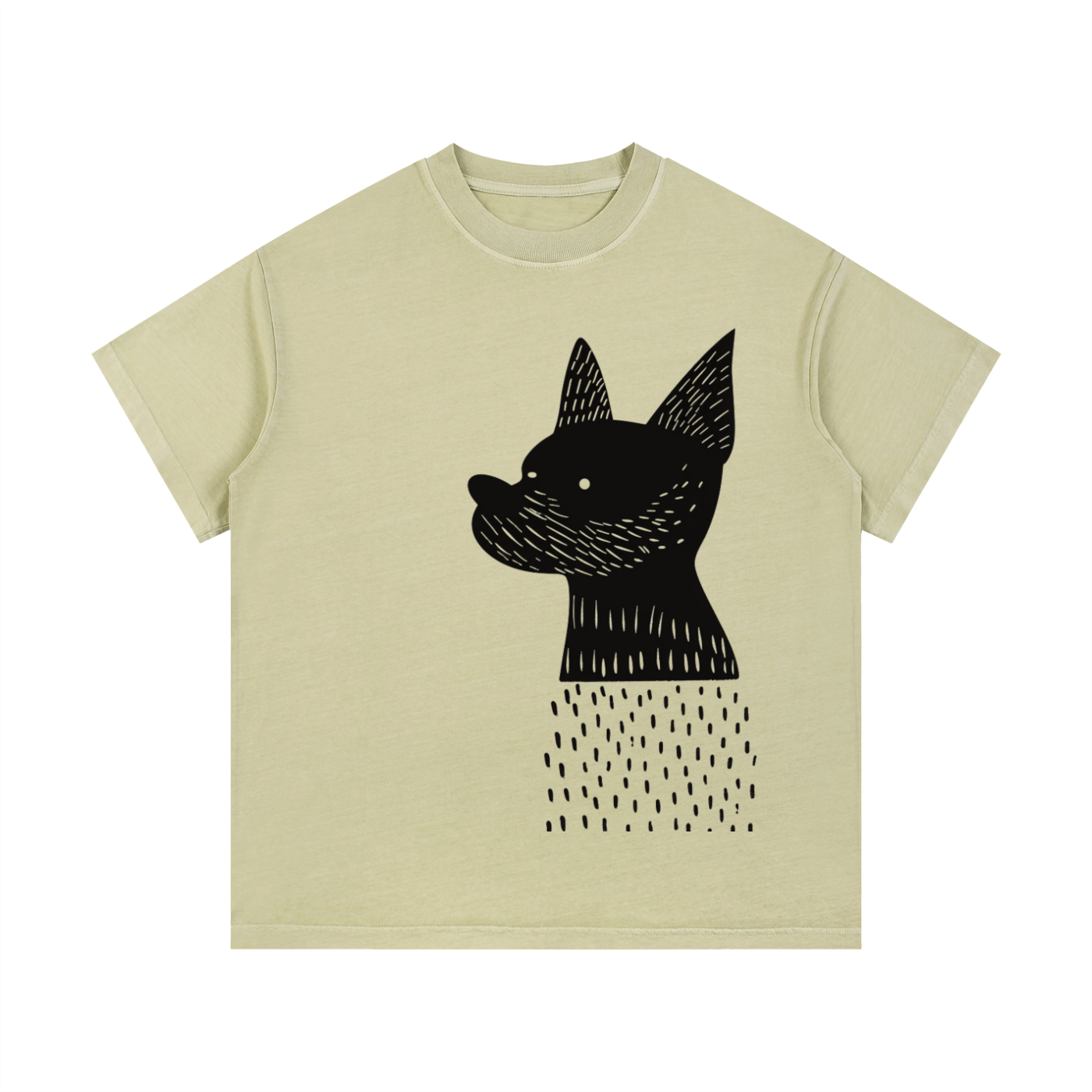 Beige Minimalist graphic t-shirt featuring retro-inspired artwork on a soft-washed cotton tee.