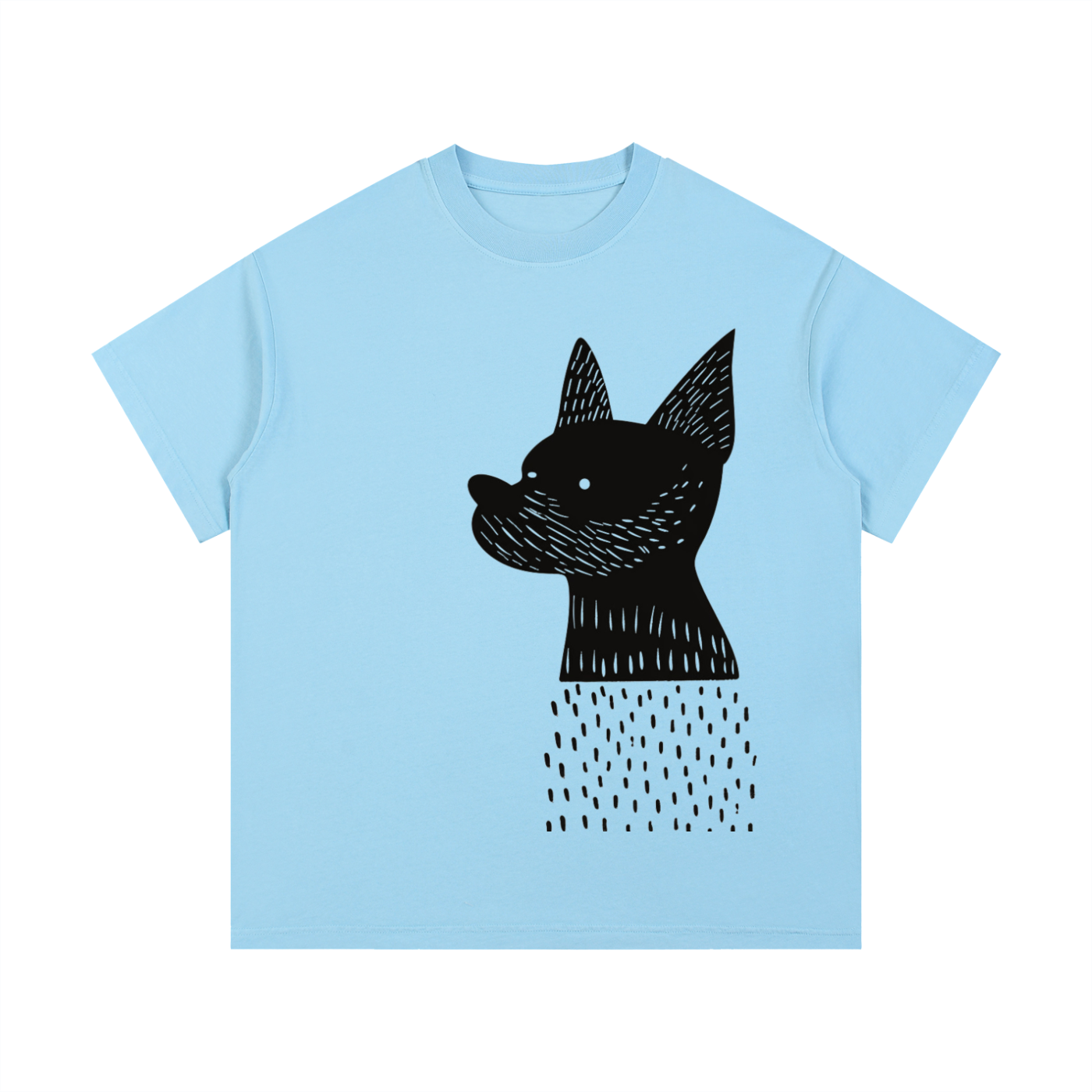 Light blue Minimalist graphic t-shirt featuring retro-inspired artwork on a soft-washed cotton tee.