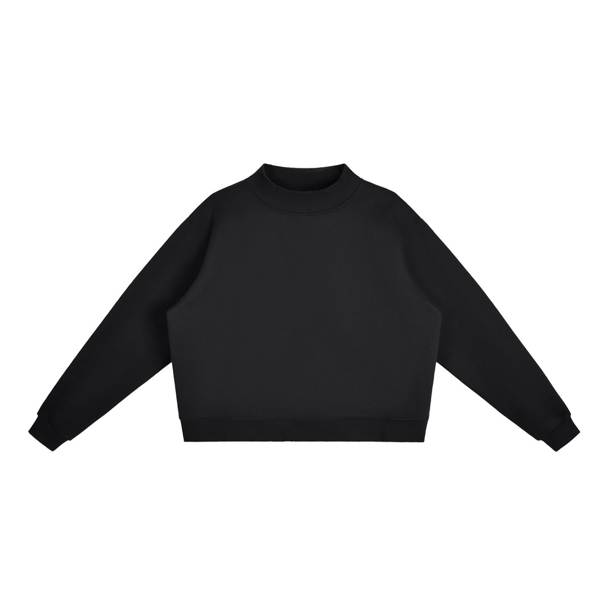 Del Lago Greenwich Essential Fleece Mock-Neck Oversized Sweatshirt