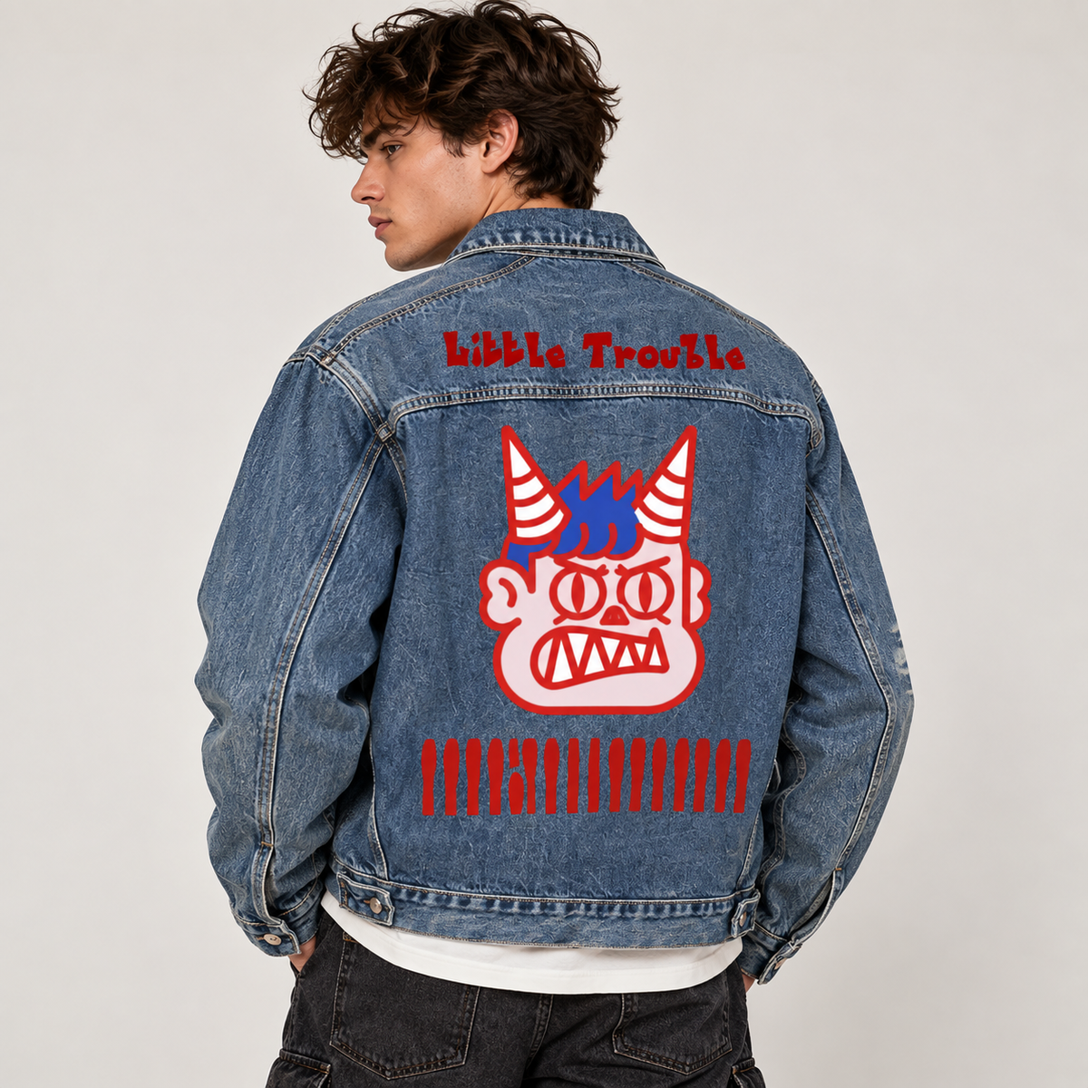 Little Trouble Denim Zip-up Jacket