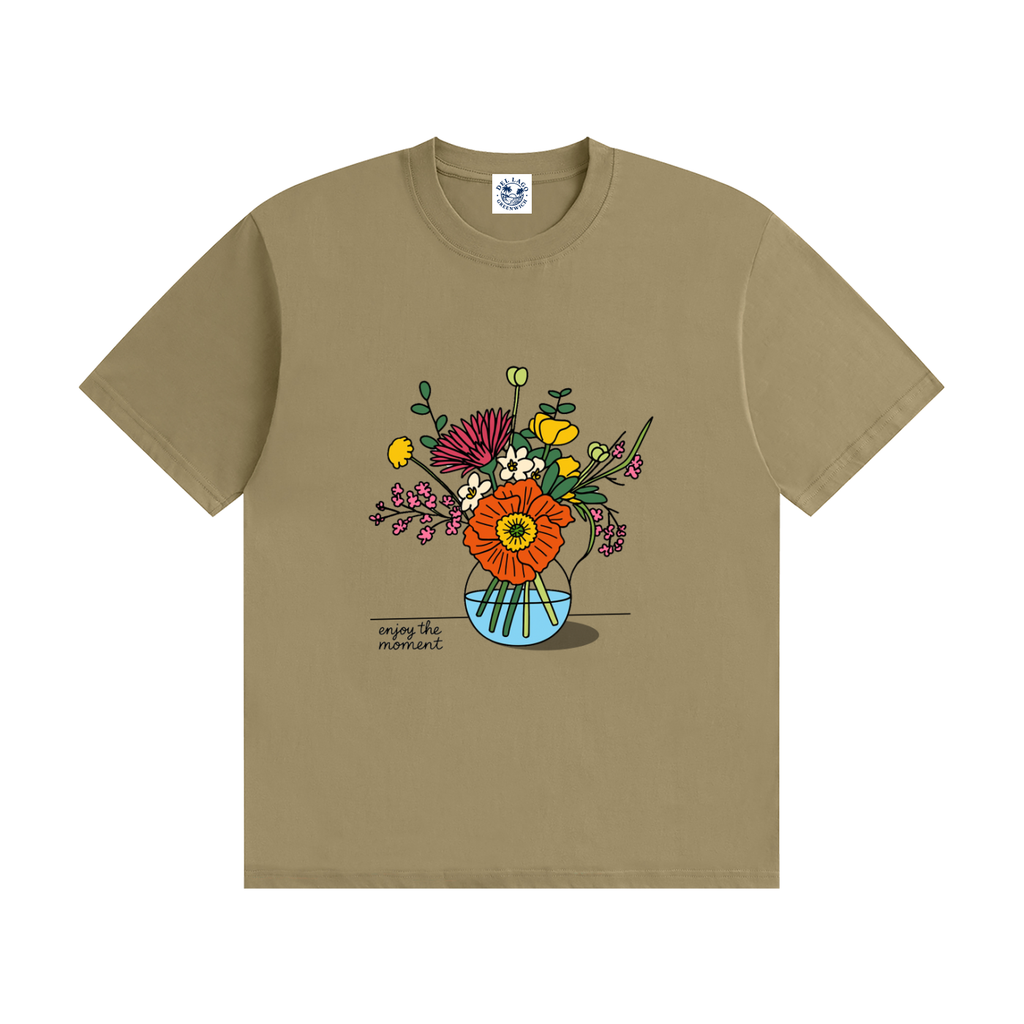 Enjoy the Moment — Floral Graphic Tee