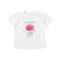 White Cosmos Bloom Freely graphic t-shirt featuring floral artwork inspired by wildflowers, growth, and natural beauty.