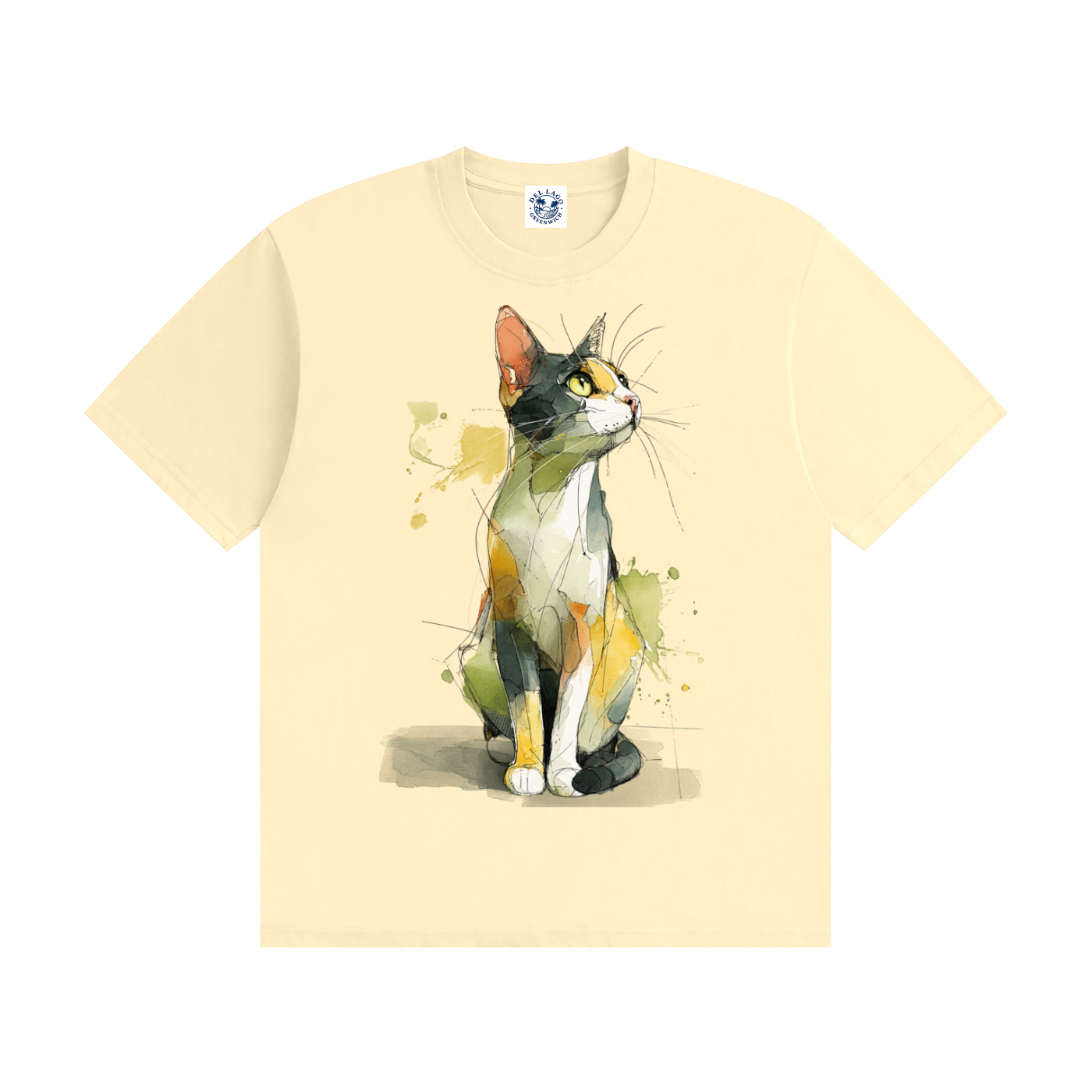 Watercolor Cat Graphic Tee