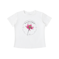 White Wildflower Society graphic t-shirt featuring botanical artwork inspired by wildflowers, nature, and free-spirited living.