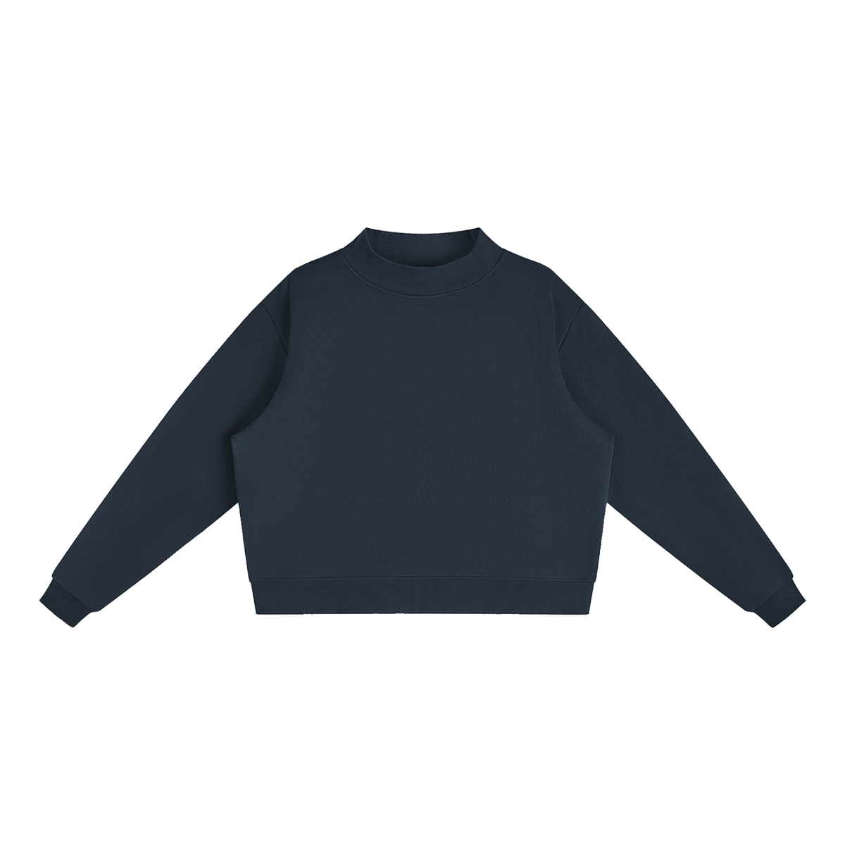 Del Lago Greenwich Essential Fleece Mock-Neck Oversized Sweatshirt