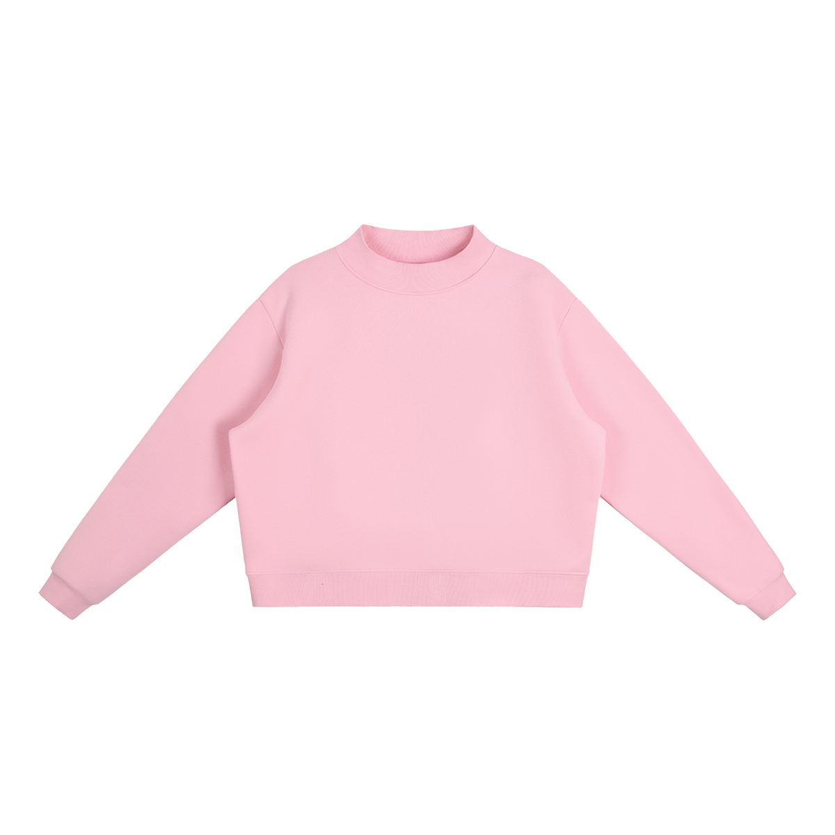 Del Lago Greenwich Essential Fleece Mock-Neck Oversized Sweatshirt