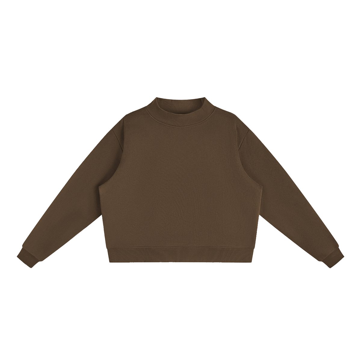 Del Lago Greenwich Essential Fleece Mock-Neck Oversized Sweatshirt