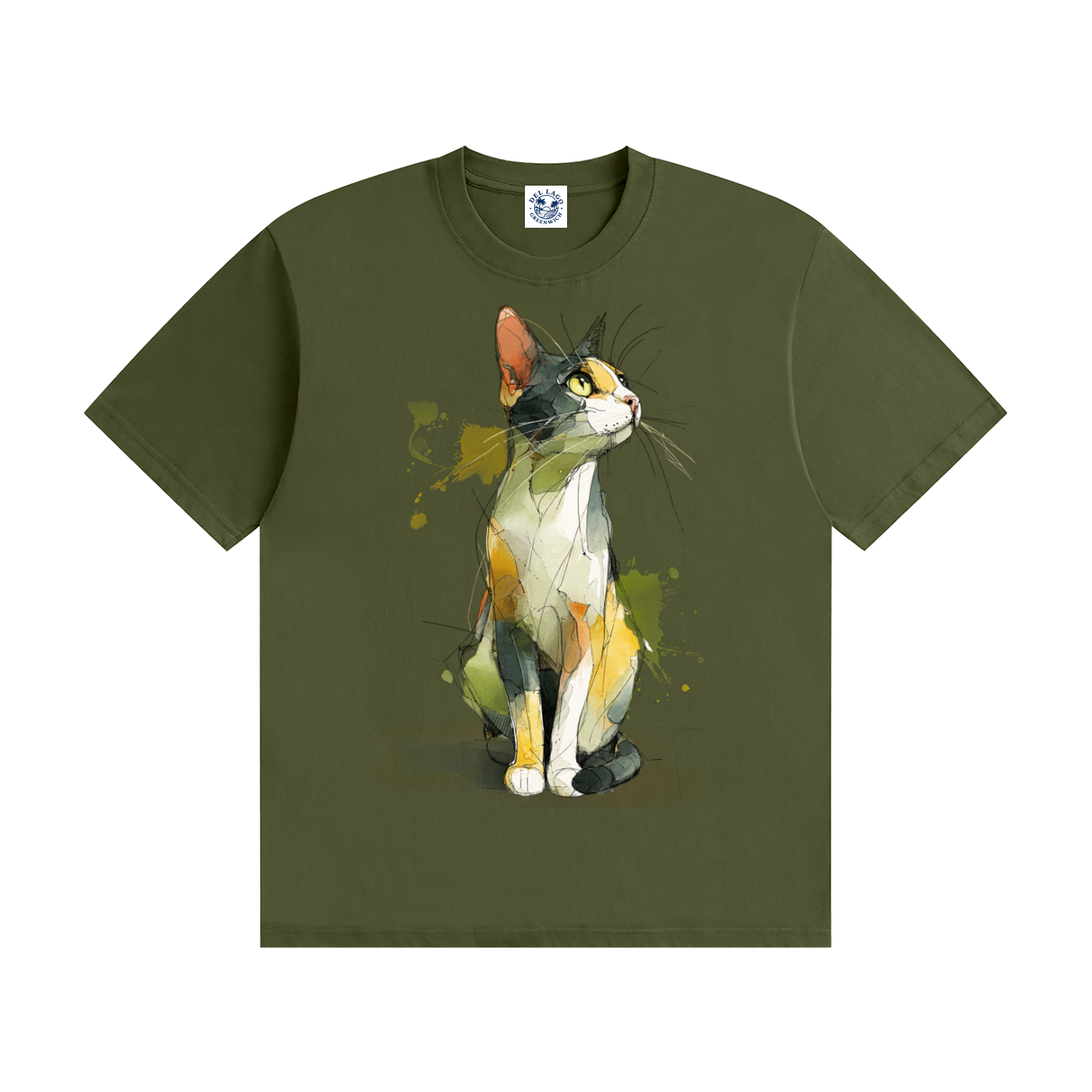 Watercolor Cat Graphic Tee