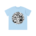 Monster Crowd graphic printed on cotton t-shirt available in multiple colors