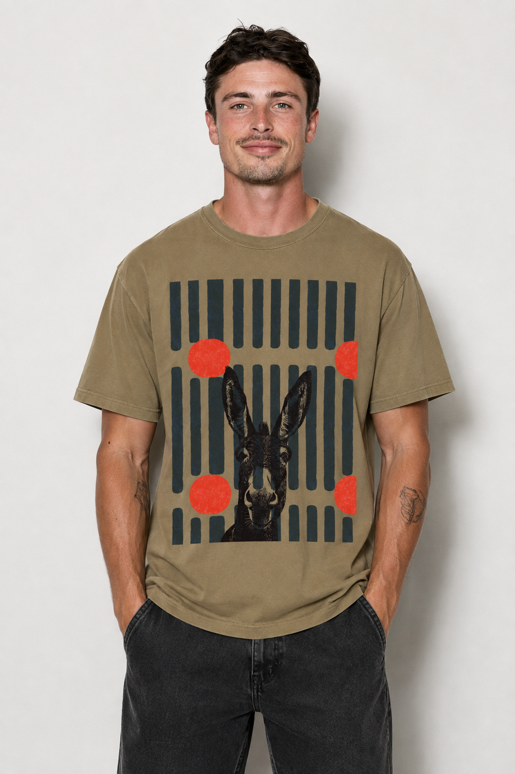 Donkey Grid Graphic Tee