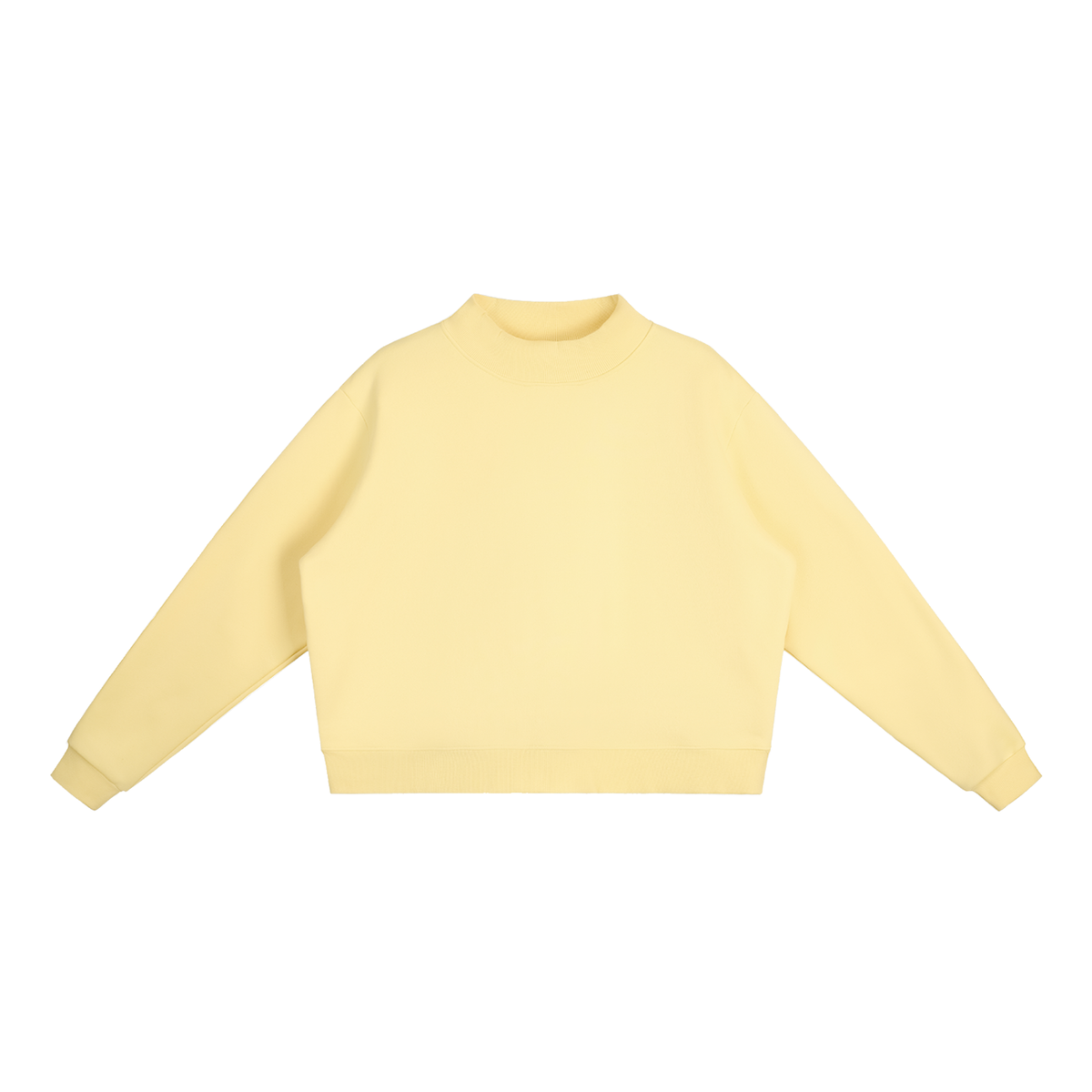 Del Lago Greenwich Essential Fleece Mock-Neck Oversized Sweatshirt