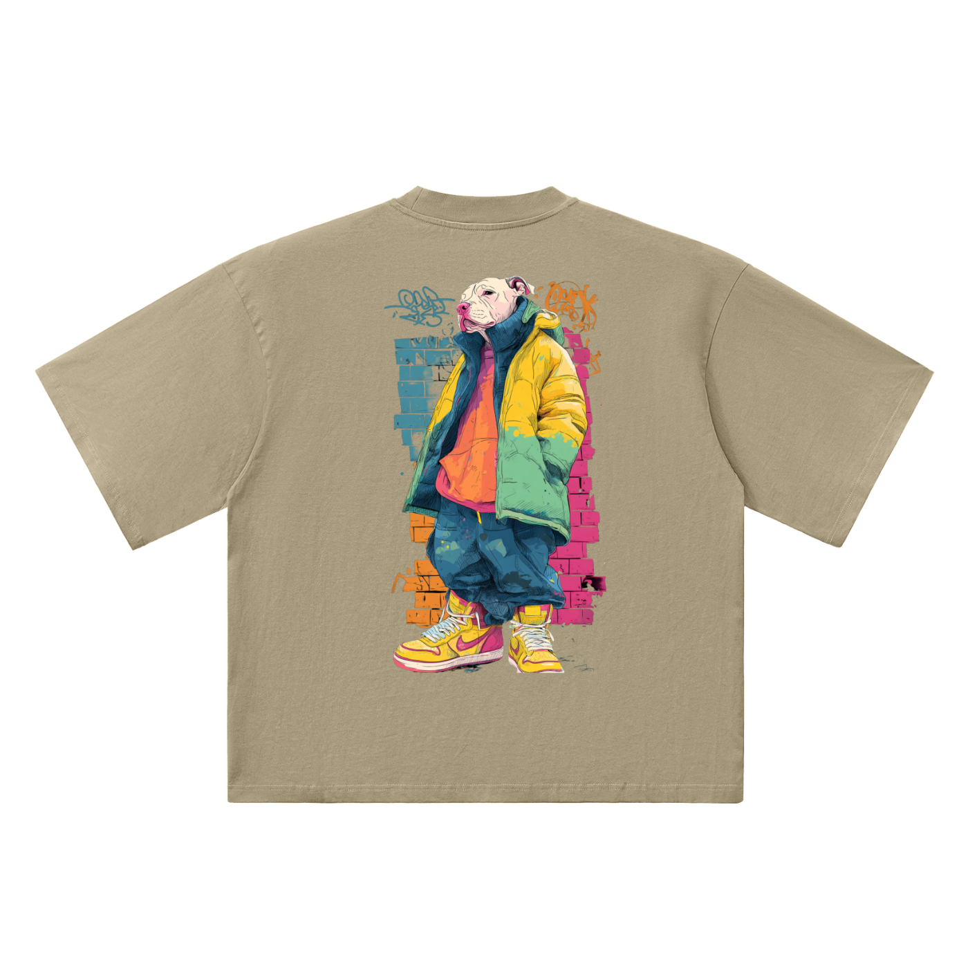 Street Dog Oversized Graphic Tee Drop Shoulder