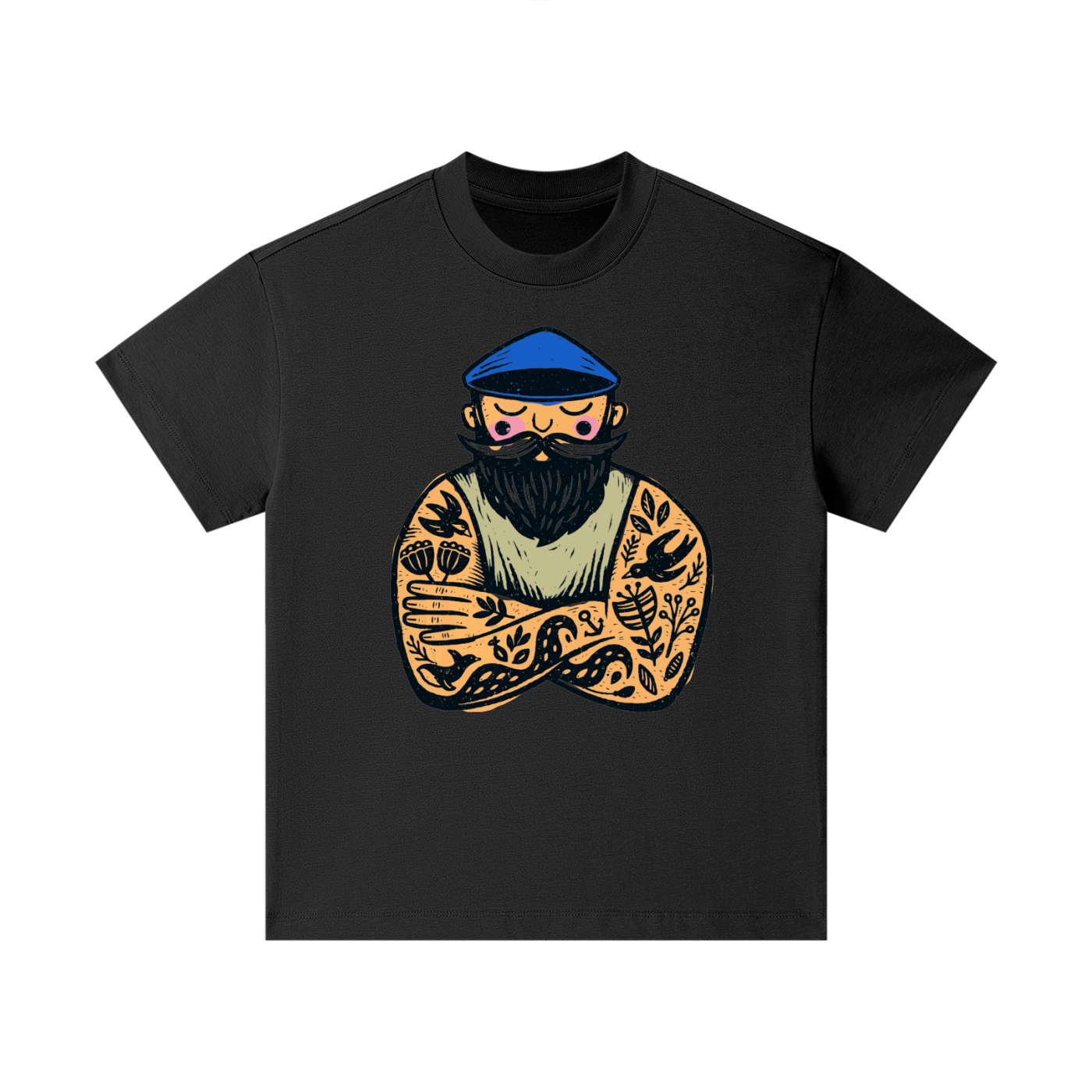 Nautical sailor graphic printed on cotton kids t-shirt