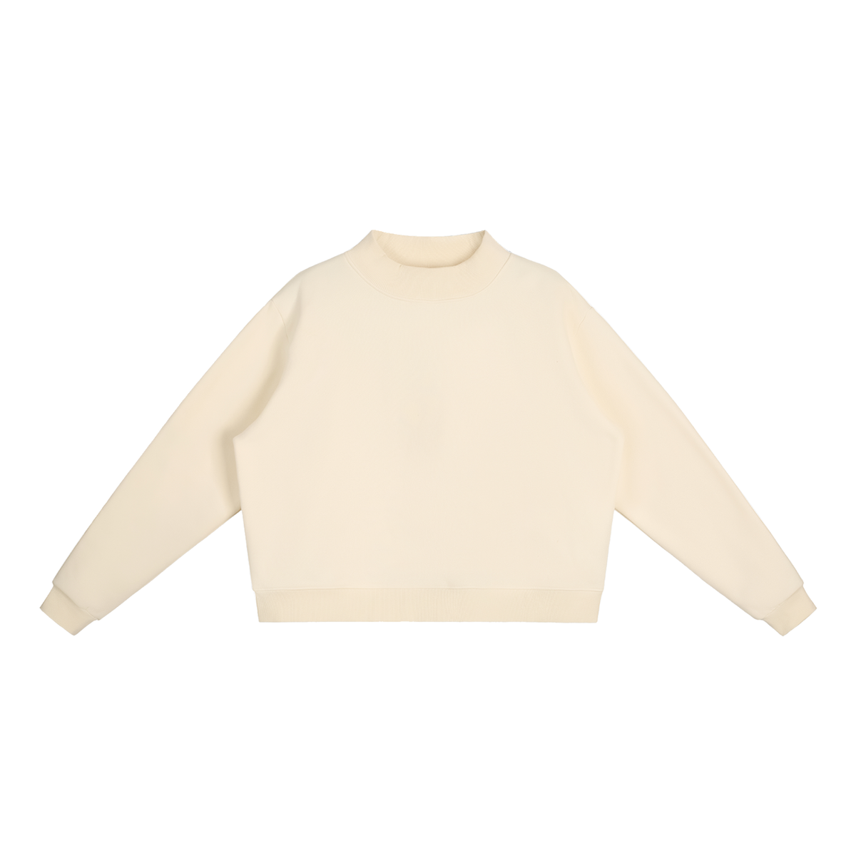 Del Lago Greenwich Essential Fleece Mock-Neck Oversized Sweatshirt