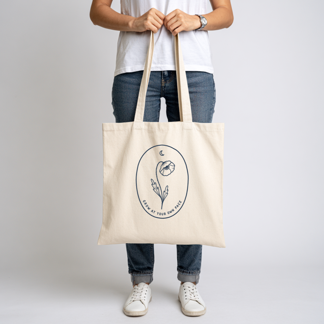 Grow at Your Own Pace Organic Cotton Tote Bag